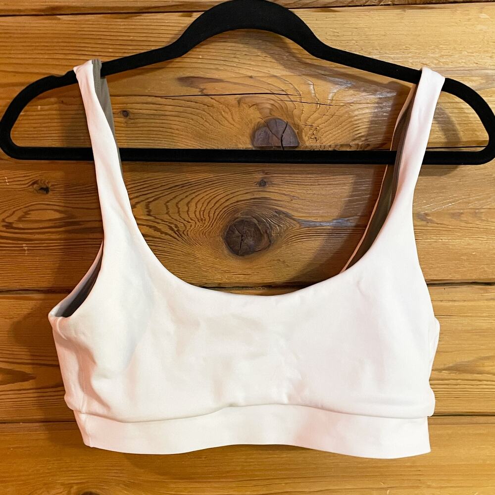Left on Friday Double Scoop Swim Top Size XL Coconut White